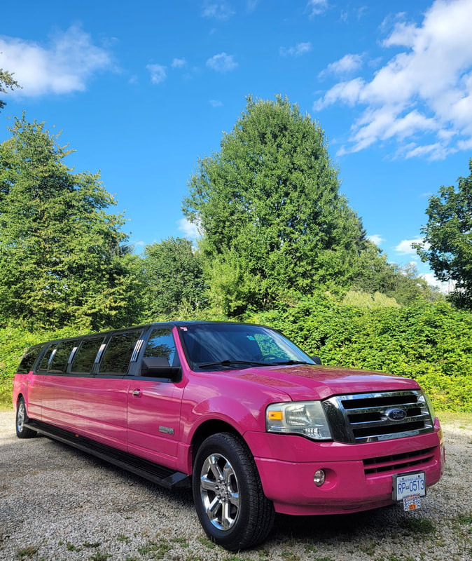 pink SUV limo rental Vancouver BC